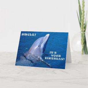 Dolphin verjaardagglimlach kaart