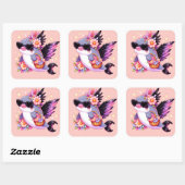 Dolphin Vierkante Sticker (Vel)