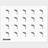 Dolphin Vierkante Sticker (Vel)