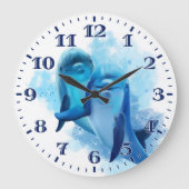 Dolphin Wall Clock Grote Klok (Voorkant)
