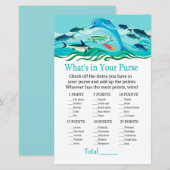 Dolphin Wat zit er in je baby shower met handtas (Voorkant / Achterkant)