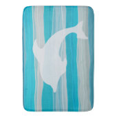 Dolphin&Waves, tapis de bain d'art de gel (devant Vertical)