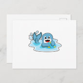 Dolphin with Water polo Briefkaart (Voorkant / Achterkant)