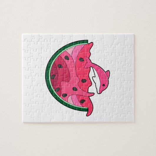 Dolphin with Watermelon Legpuzzel (Horizontaal)