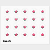 Dolphin with Watermelon Ronde Sticker (Vel)