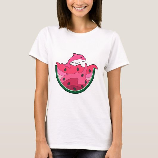 Dolphin with Watermelon T-shirt (Voorkant)