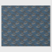 Dolphin Wrapping Paper Dolphin-kerstpapier Cadeaupapier (Vlak)