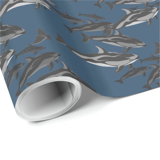 Dolphin Wrapping Paper Dolphin-kerstpapier Cadeaupapier (Rol Hoek)