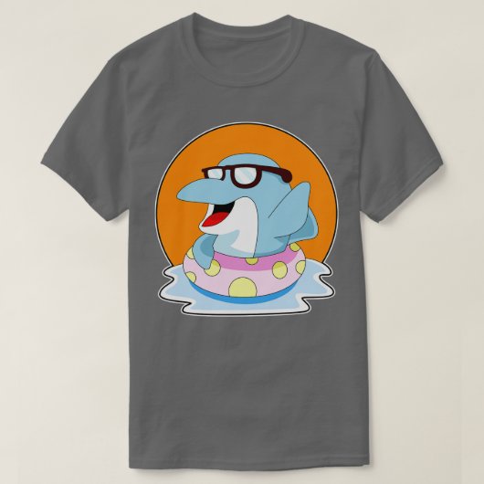 Dolphin - zonnebril t-shirt (Design voorkant)