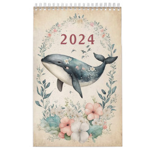 DOLPHINE SOUS LE CALENDRIER FLORAL CORAL ROSE DE M