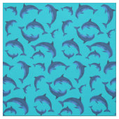 Dolphins Aqua Navy Blue Pattern Stof (Swatch)