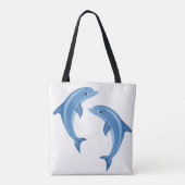 Dolphins Canvas tas (Achterkant)