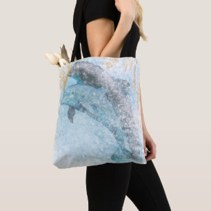 Dolphins Coastal Living Canvas tas