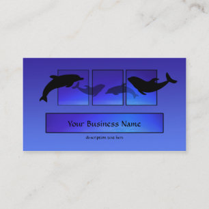 Dolphins Dolphin Blue Ocean Carte de visite