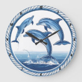 Dolphin's Embrace" - Nautisch touw Grote Klok (Voorkant)