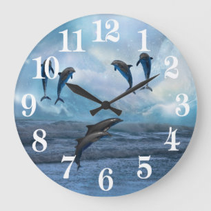Dolphins fantasie grote klok