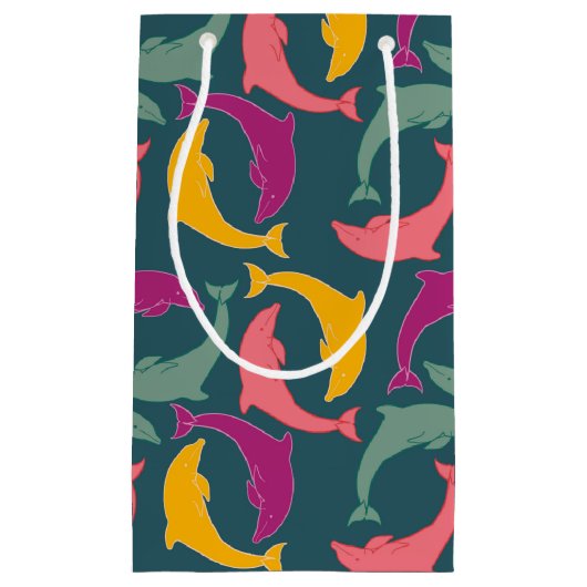 Dolphins Green Klein Cadeauzakje (Voorkant)
