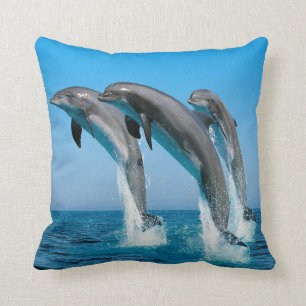 DOLPHINS JUMPING UIT DE WATERPILLOW CUSHION KUSSEN