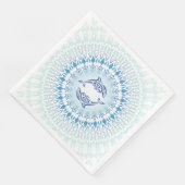 Dolphins Mandala Blue White Servet (Hoek)