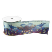Dolphins Ocean Fish Waves Zee Wildlife Ribbon Lint (Spoel)