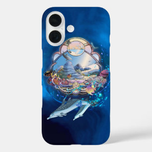 DOLPHINS ONDER DE BEACH PARTIJ iPhone 16 HOESJE