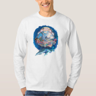 DOLPHINS ONDER DE BEACH PARTIJ T-SHIRT