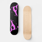 DOLPHINS Roze EN ZWART skateboard deck (Voorkant)