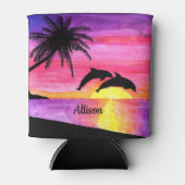 Dolphins Tropisch Paradise - Aangepast Blikjeskoeler (Voorkant)