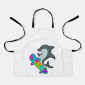 Dolpin as Skater with Skateboard Schort (Voorkant)