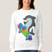 Dolpin as Skater with Skateboard Trui (Voorkant)