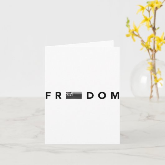 Dom American Flag Christ Is King Design Kaart (Gele Bloem)