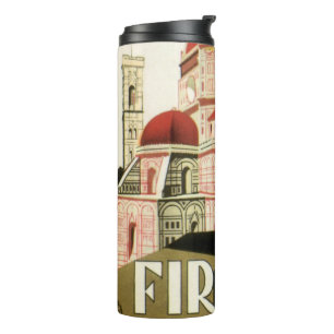 Dom in Firenze Florence Italië Vintage Reis Kunst Thermosbeker