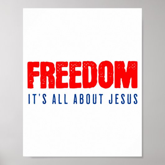 Dom, It's All About Jesus Christian Patriot  Poster (Voorkant)