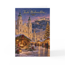 Dom van Salzburg en kerststal Prettig Kerstfeest