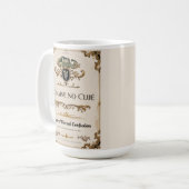 Domaine No Clué - Parodie Vin Étiquette Mug (Devant gauche)