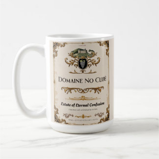 Domaine No Clué - Parodie Vin Étiquette Mug