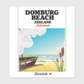 Domburg Beach Zeeland Domburg Beach Sticker (Vel)