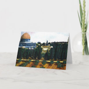 Dôme De La Carte De Voeux Rock Jerusalem
