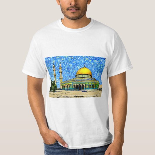Dôme du Rocher, Al-Aqsa sur un T-shirt (Devant)