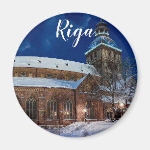 Dome kathedraal op het Dome-plein in Riga, Letland Magneet