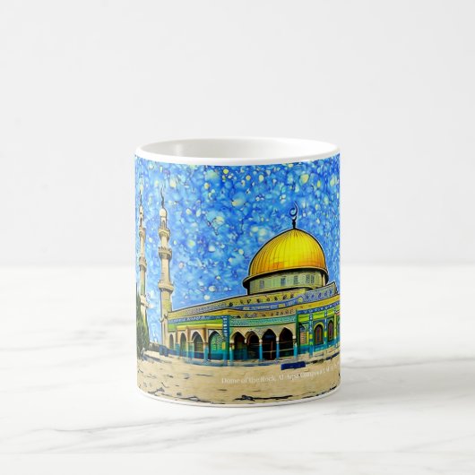 Dome of the Rock, Al-Aqsa op een Mok (Center)