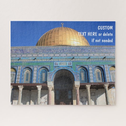 Dome of the Rock, Jerusalem, aangepaste berichtopt Legpuzzel (Horizontaal)
