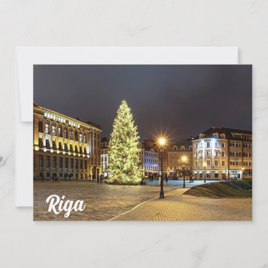 Dome Square met kerstboom in Riga (Voorkant)