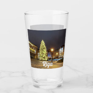 Dome Square met kerstboom in Riga Glas
