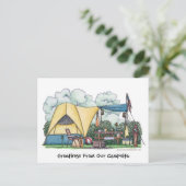 Dome Tent Camper Camper Cartes postales (Debout devant)