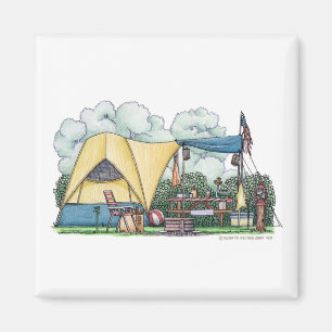 Dome Tent Camper Camper Magnets Magneet