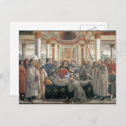 Domenico Ghirlandaio De dood van St. Francis Briefkaart (Voorkant / Achterkant)