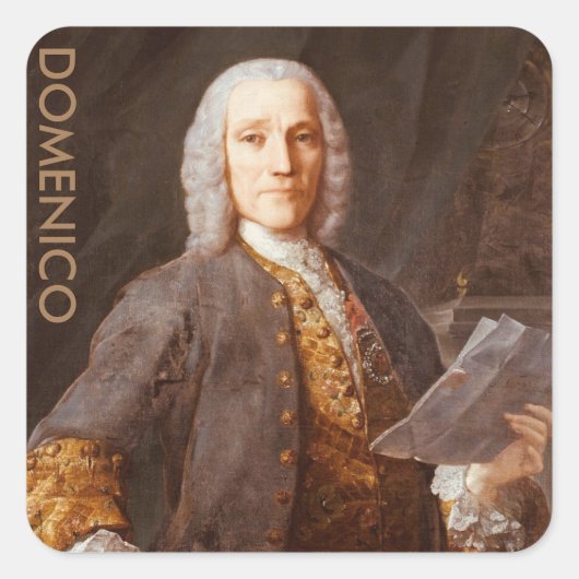 Domenico Scarlatti Vierkante Sticker (Voorkant)