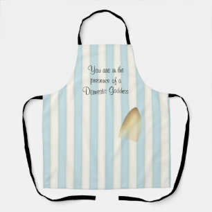 Domestic Goddess Funny Blue Stripes Iron Burn Mark Schort