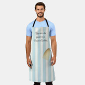 Domestic Goddess Funny Blue Stripes Iron Burn Mark Schort (Gedragen)